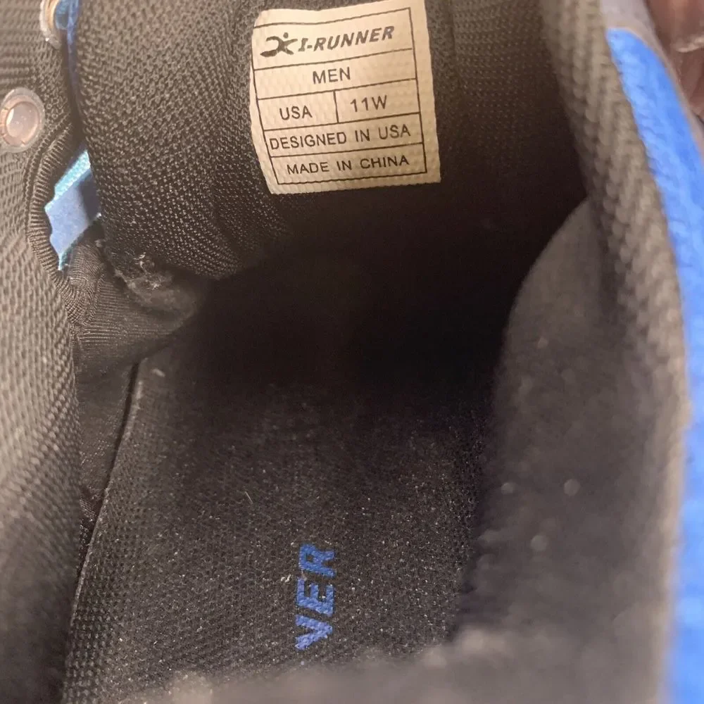 I-RUNNER Noble‎ Men's 11 W Diabetic Blue Athletic Walking Jogging Shoe Sneakers